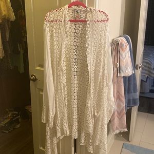 Johnny Was Crochet Cardigan Kimono Duster 2X